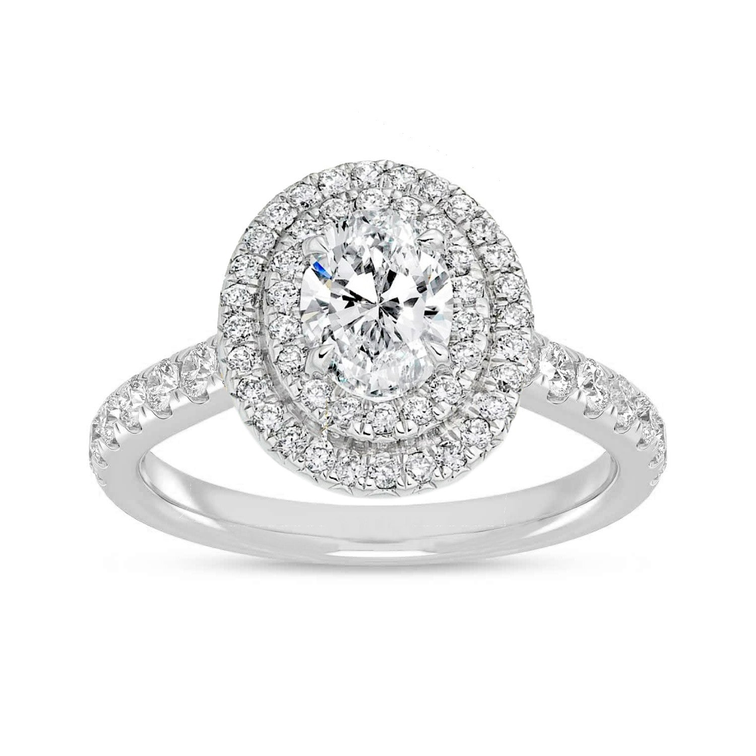 1-1/4ctw Certified Lab Grown Diamond Double Halo Engagement Ring