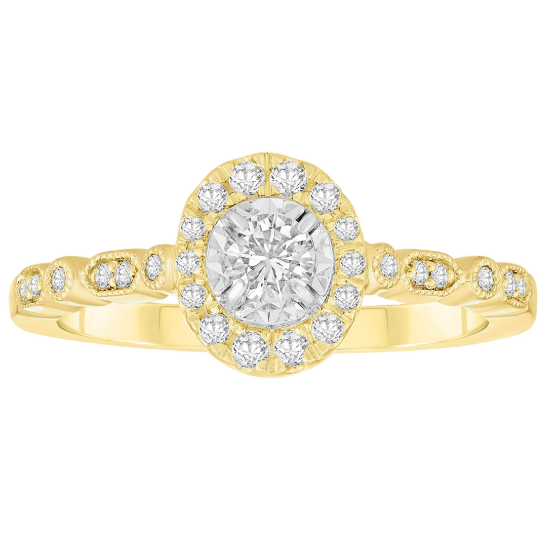 1/3ctw Diamond Halo Engagement Ring