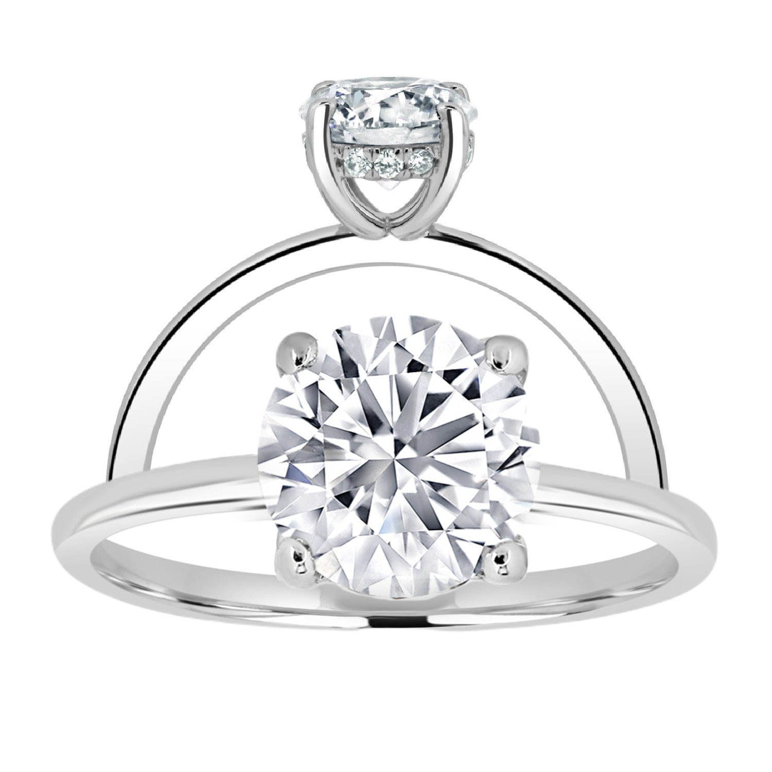 2.08ctw Certified Lab-Grown Diamond Hidden Halo Engagement Ring