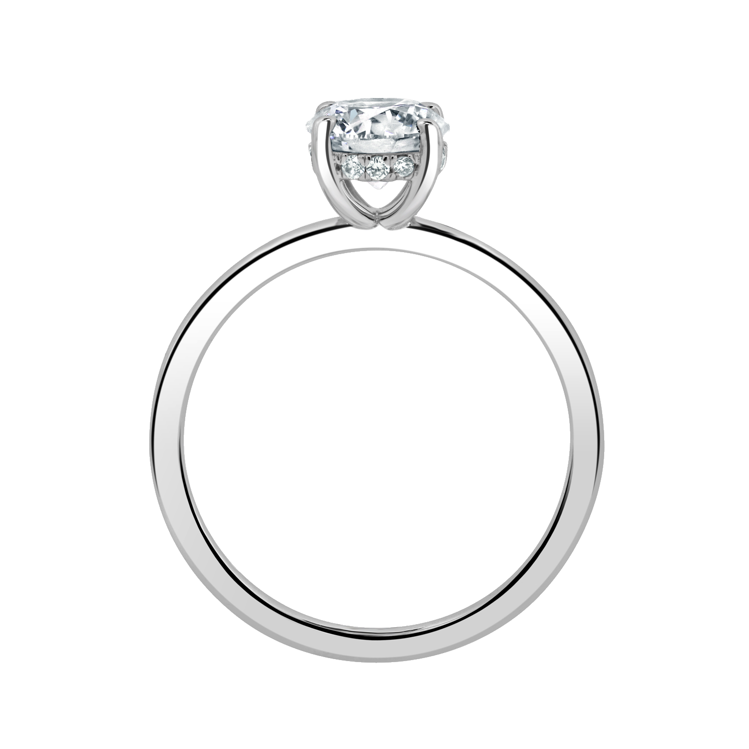 2.08ctw Certified Lab-Grown Diamond Hidden Halo Engagement Ring