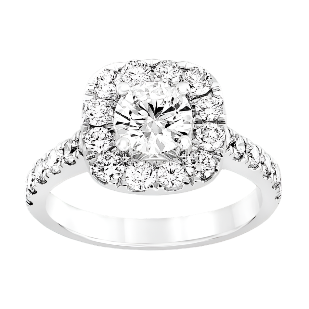 1ctw Certified Lab Grown Diamond Halo Engagement Ring