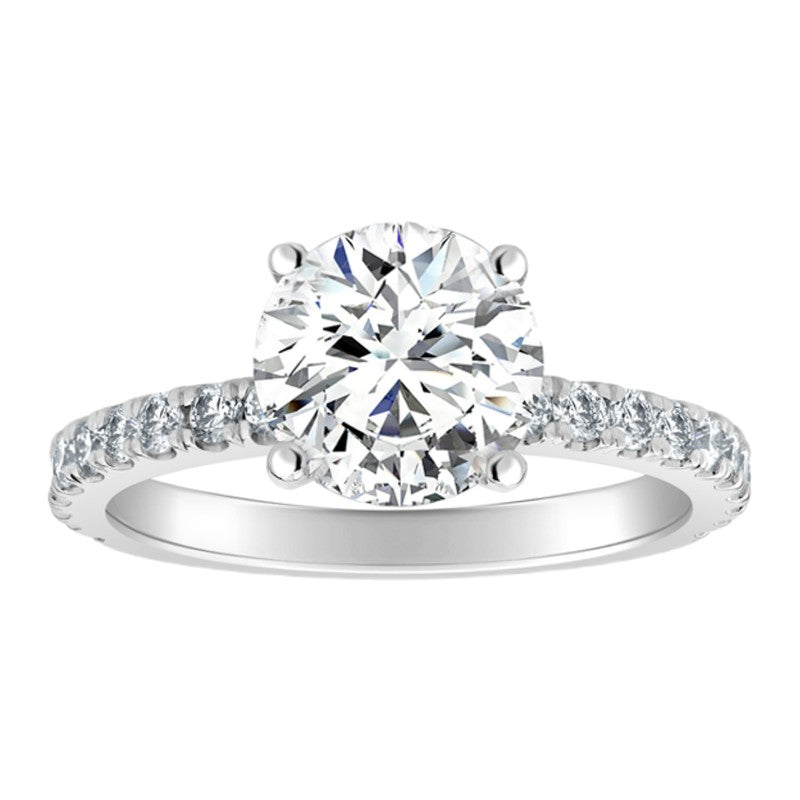 1-1/2ctw Certified Lab Grown Diamond Ribbon Halo Engagement Ring