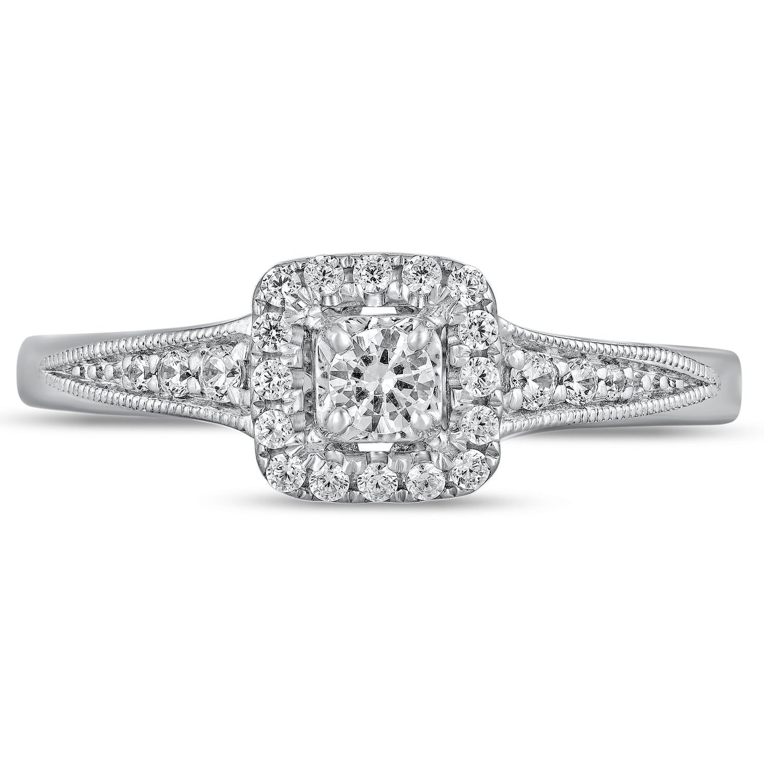 1/4ctw Diamond Halo Ring