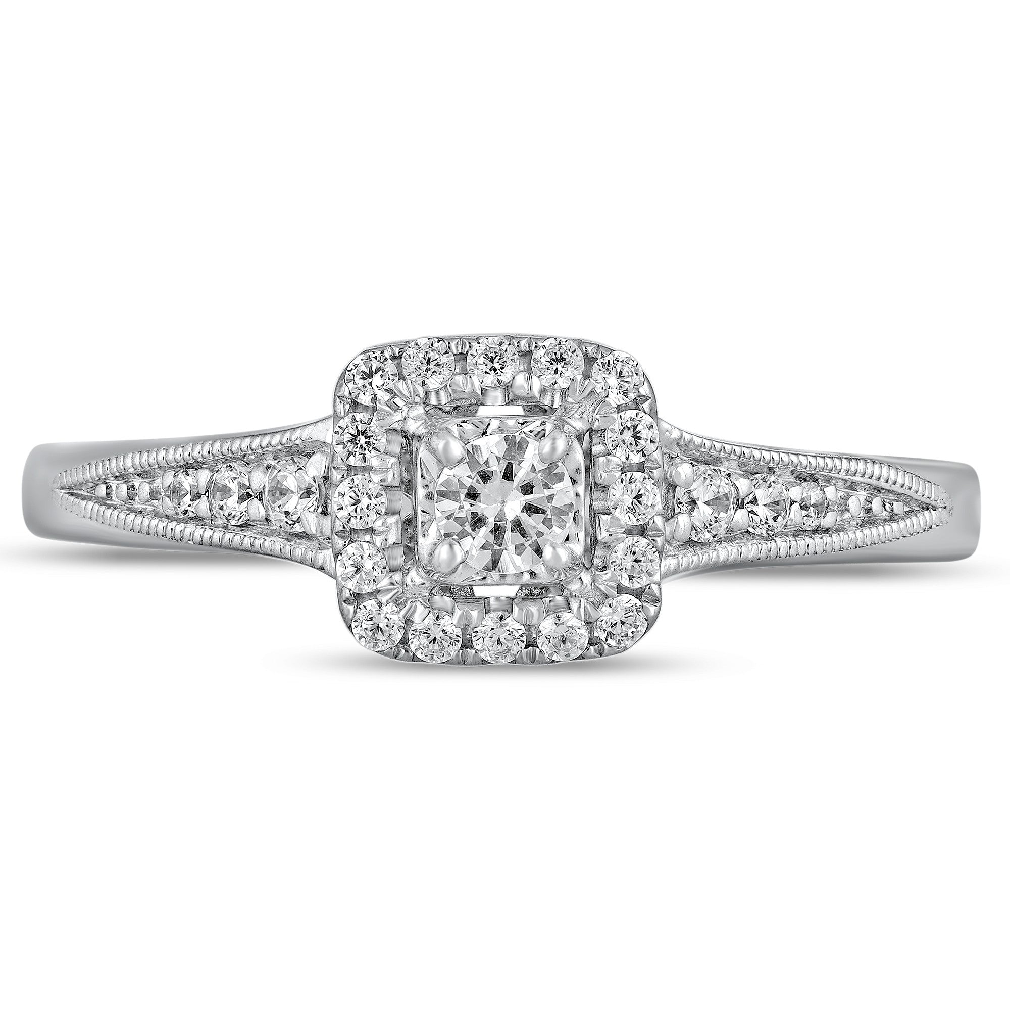 1/4ctw Diamond Halo Ring