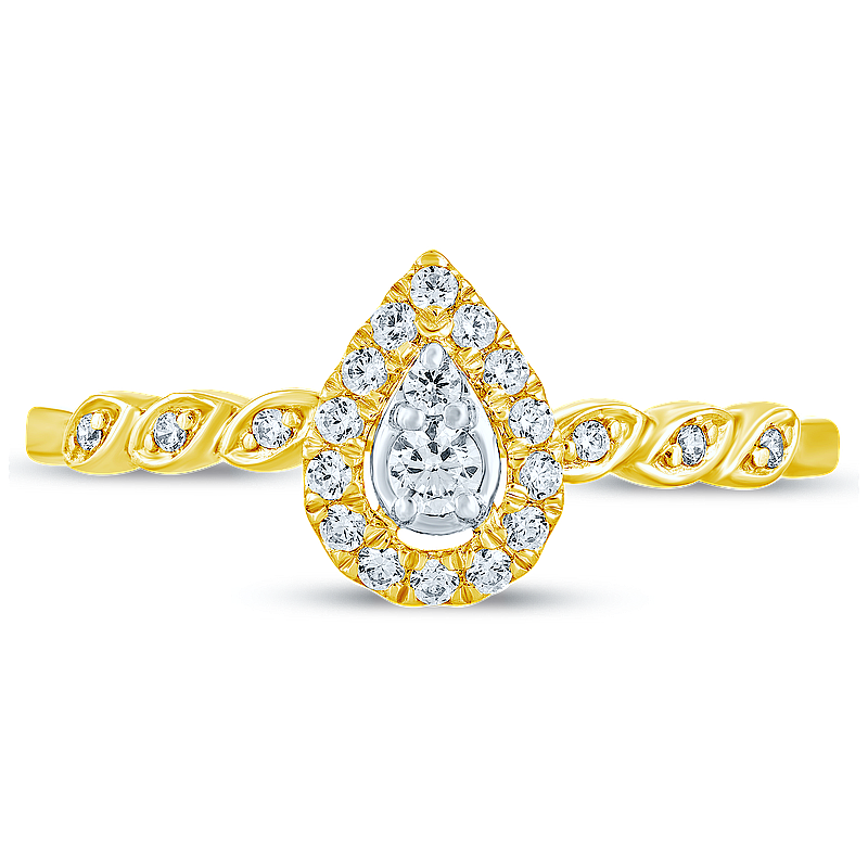 1/5ctw Diamond Halo Engagement Ring