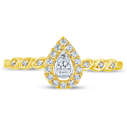 1/5ctw Diamond Halo Engagement Ring