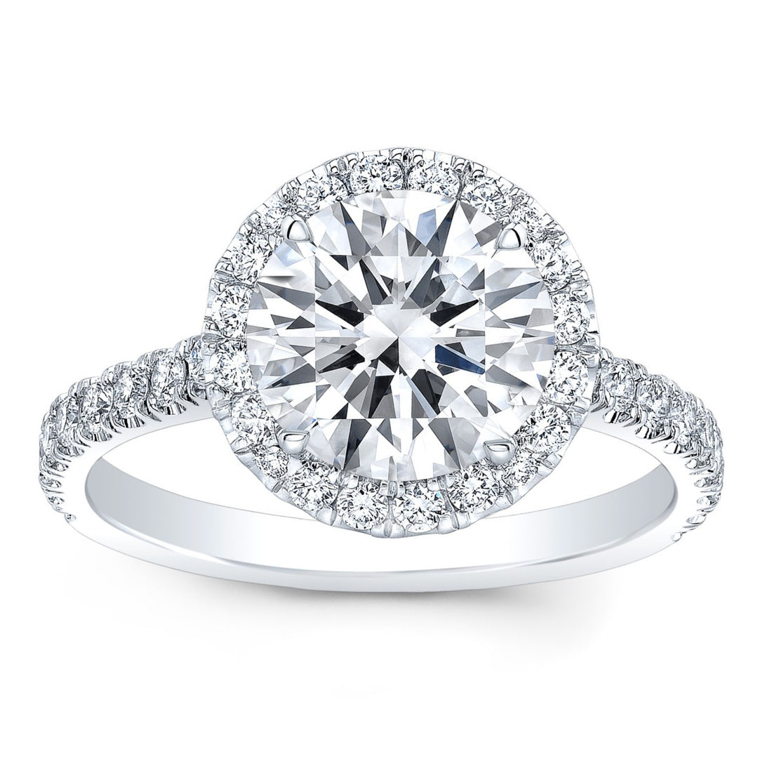 1ctw Lab Grown Diamond Halo Engagement Ring