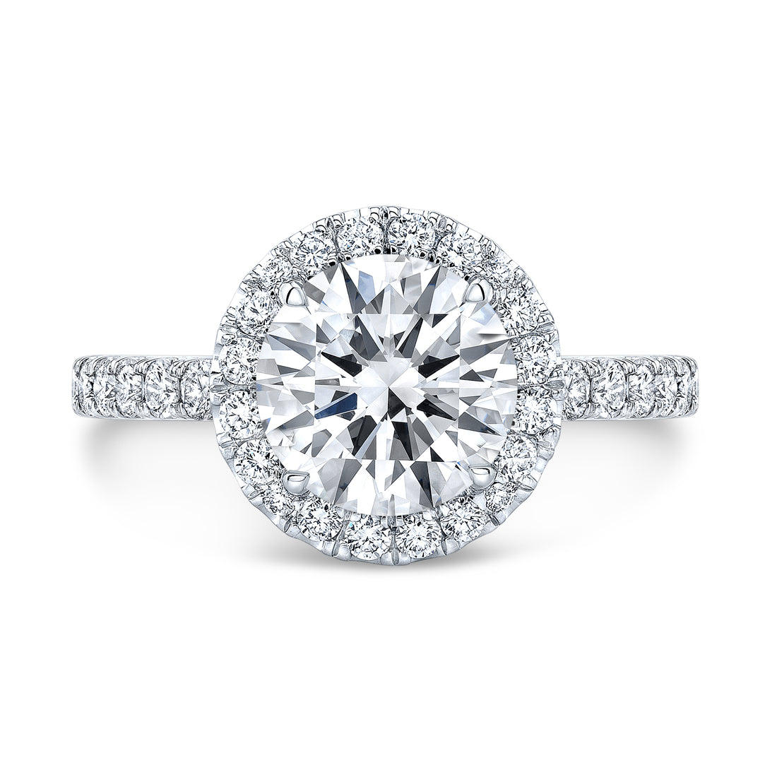 1ctw Lab Grown Diamond Halo Engagement Ring