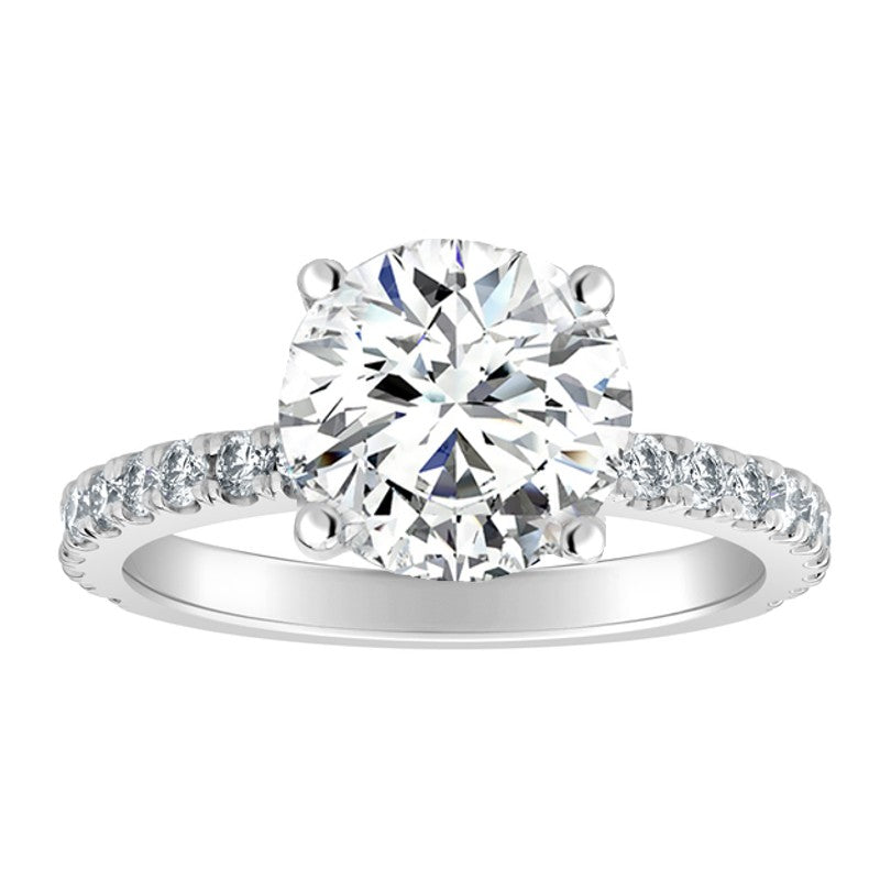 3-3/8ctw Certified Lab Grown Diamond Hidden Halo Engagement Ring