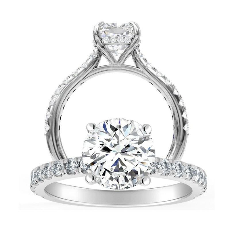 1-1/3ctw Certified Lab Grown Hidden Halo Engagement Ring