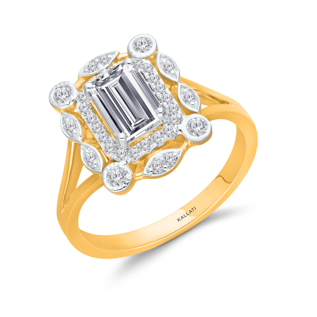 Kallati 1.30ctw Lab Grown Diamond Halo Ring