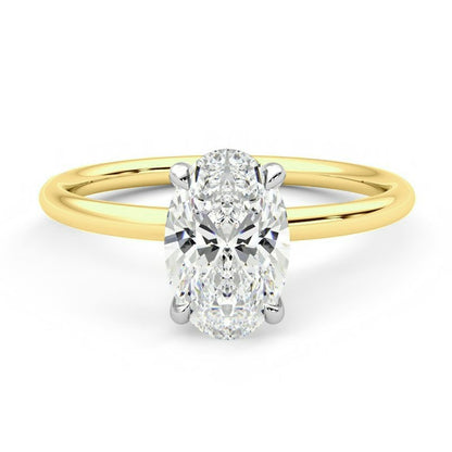 1ct Certified Lab Grown Diamond Solitaire Engagement Ring