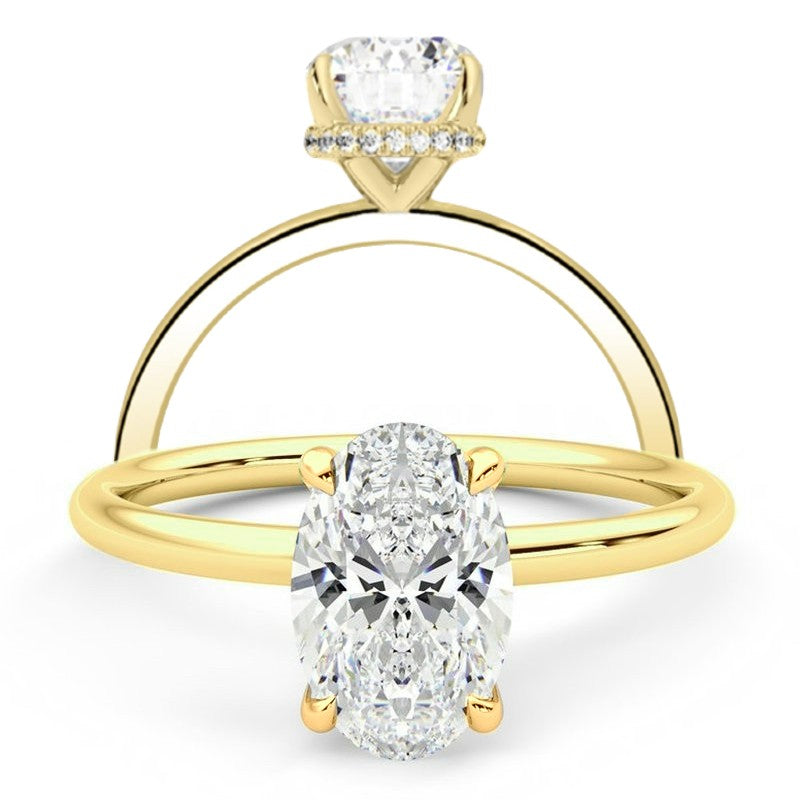 2-1/8ctw Certified Lab Grown Diamond Hidden Halo Engagement Ring