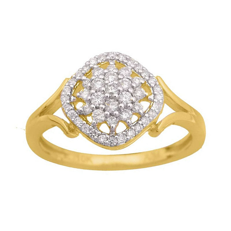 3/8ctw Diamond Cluster Ring