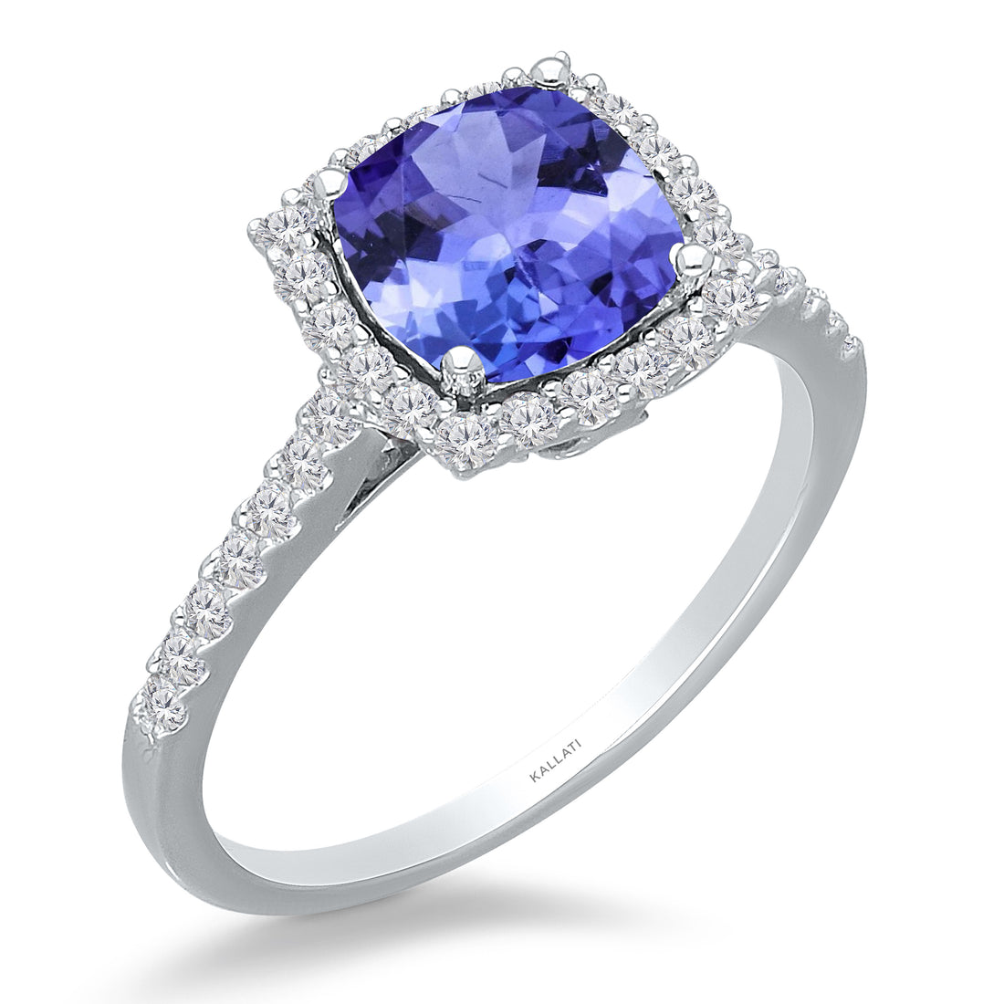 Kallati Tanzanite Diamond Halo Ring