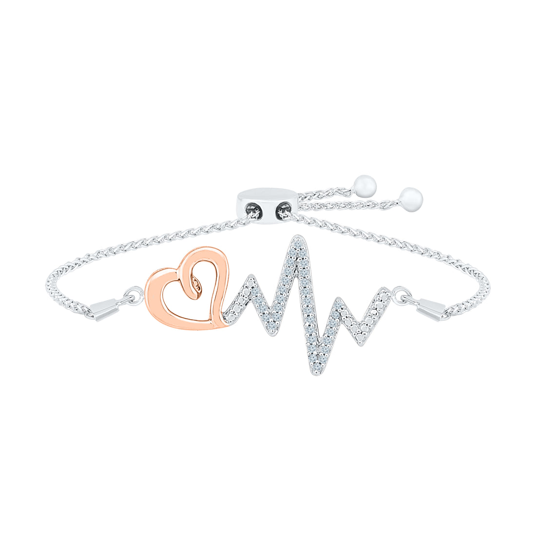 .10ctw Diamond EKG Bolo Bracelet