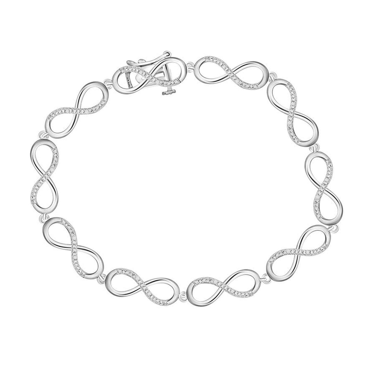 .05ctw Diamond Infinity Bracelet