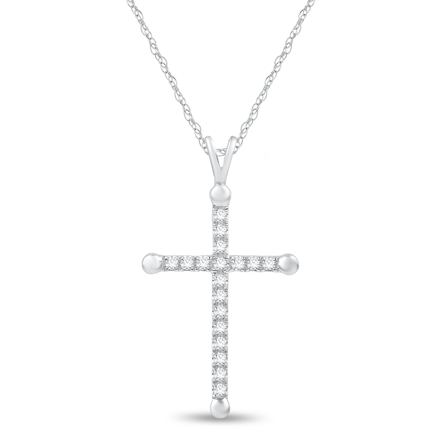 1/8ctw Diamond Cross Pendant