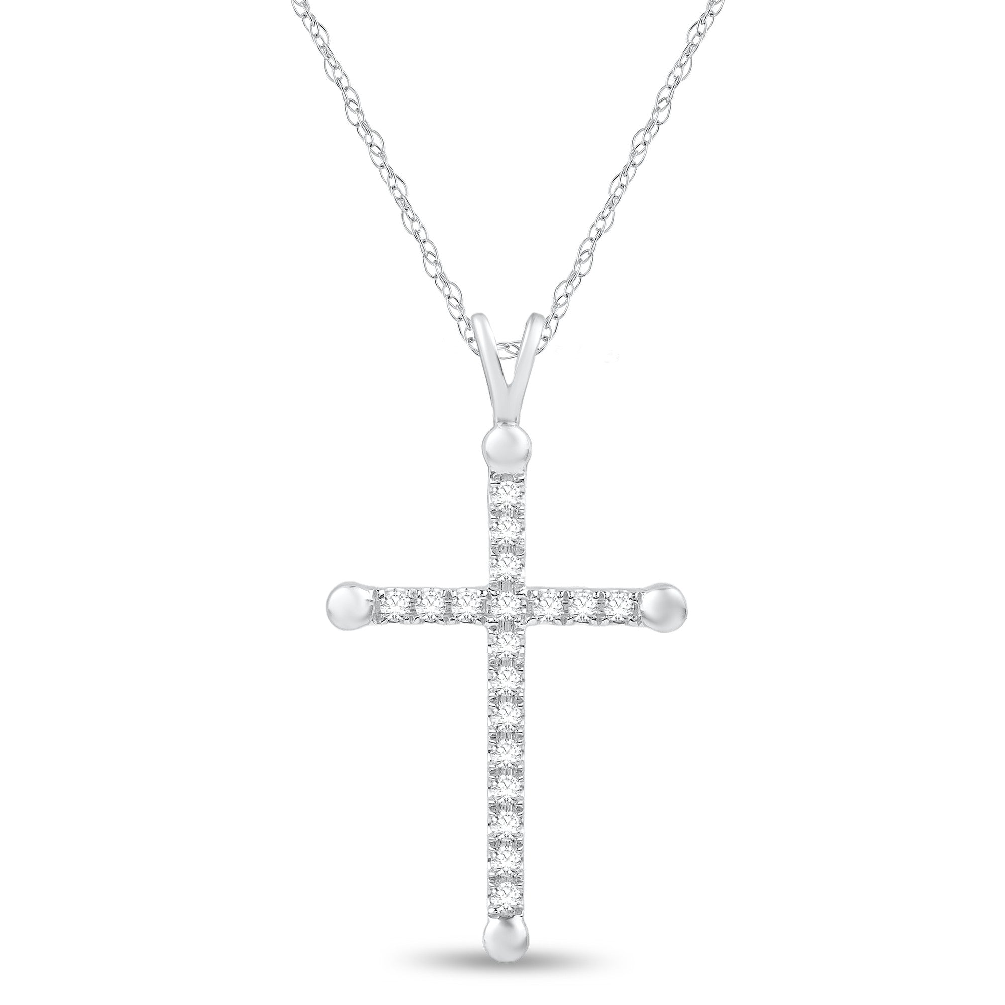 1/8ctw Diamond Cross Pendant