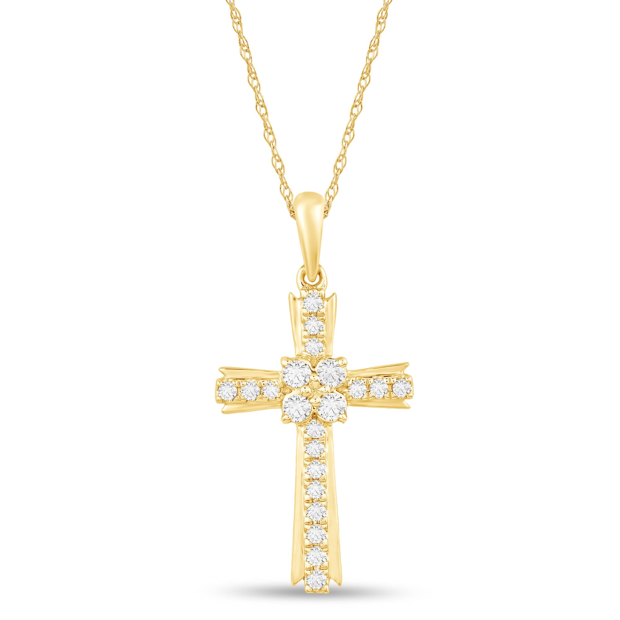 1/4ctw Diamond Cross Pendant