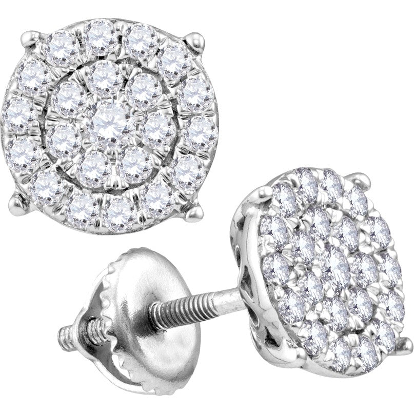 1/4ctw Diamond Cluster Earrings