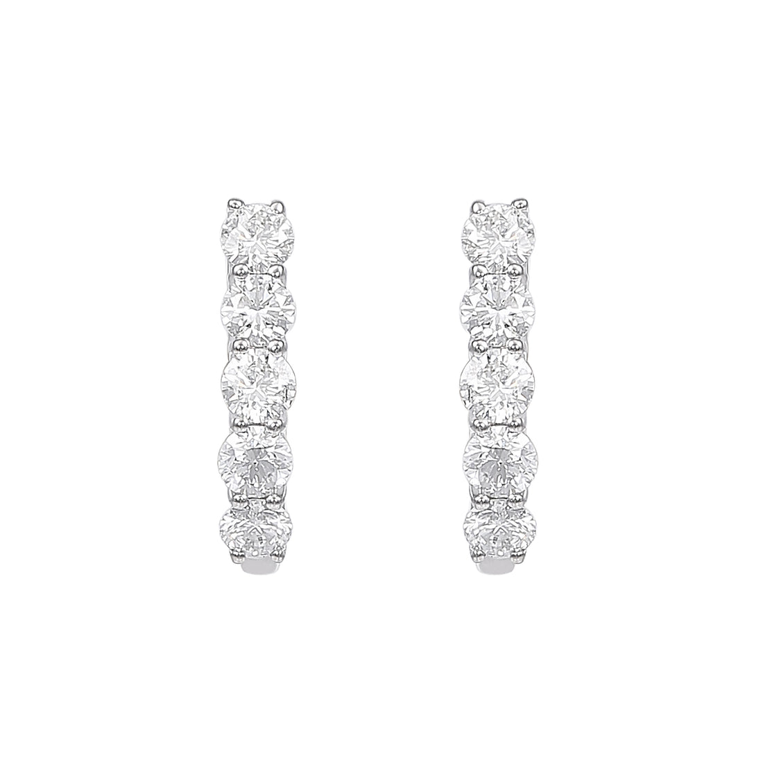 1ctw Lab Grown Diamond Hoop Earrings