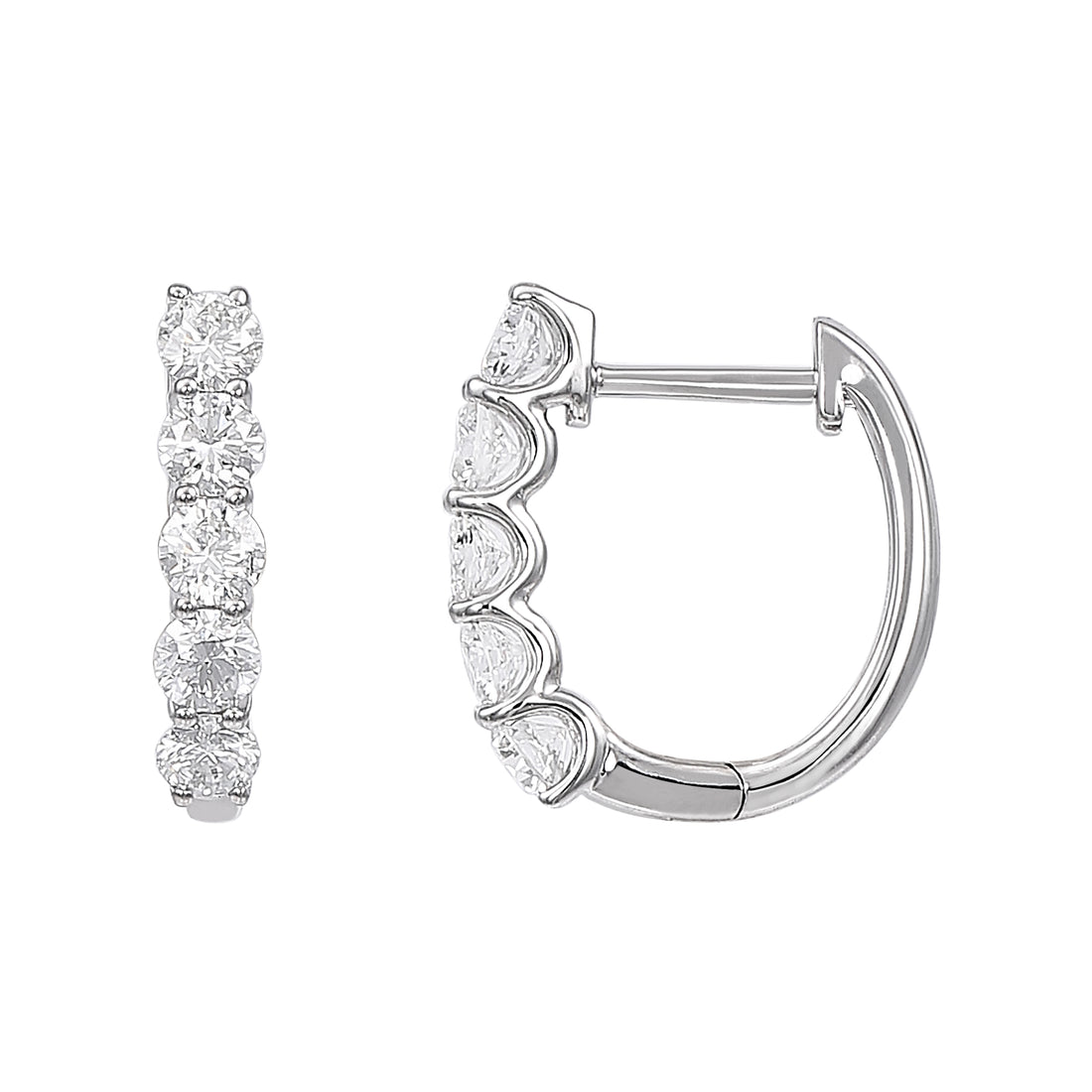 1ctw Lab Grown Diamond Hoop Earrings