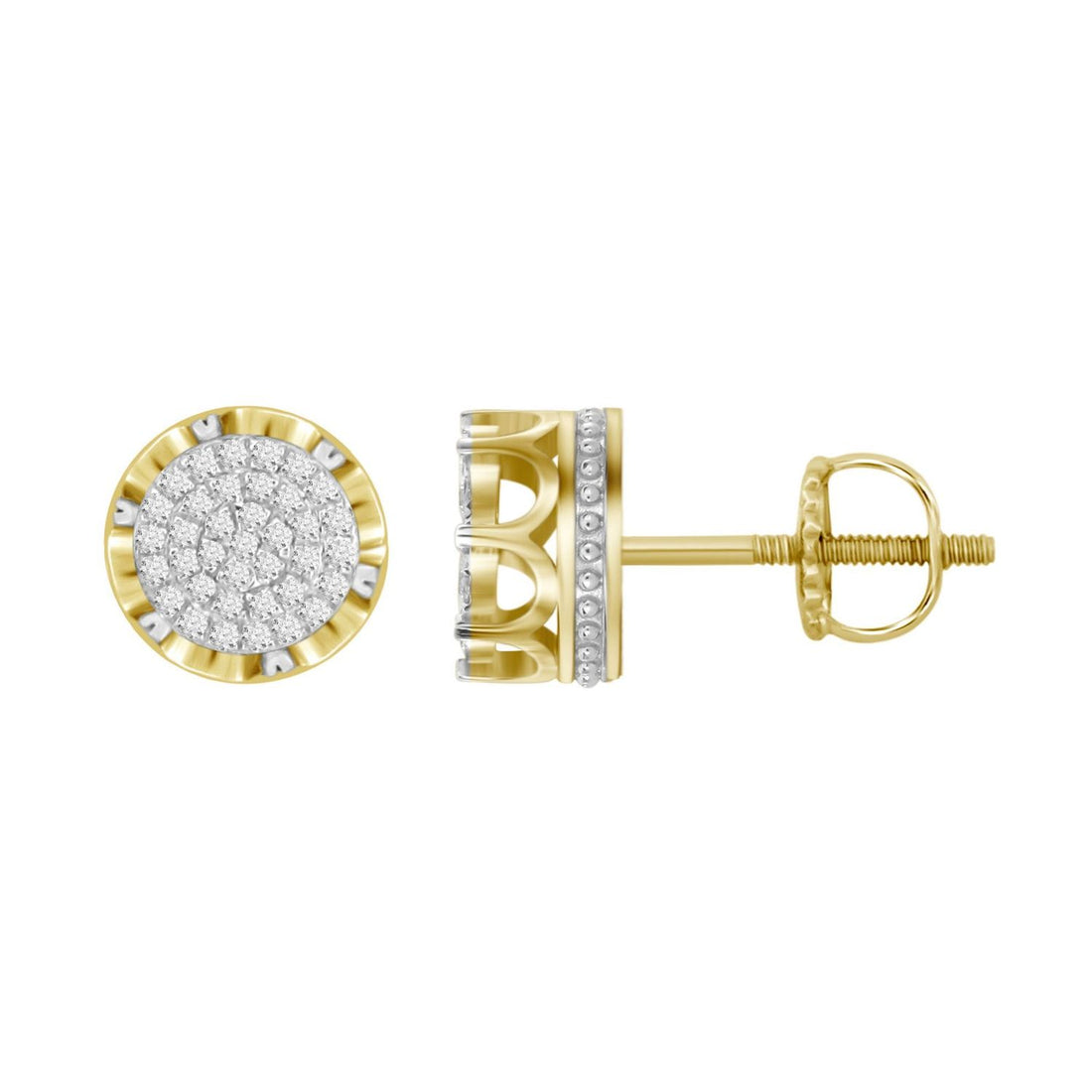 1/4ctw Diamond Cluster Stud Earrings