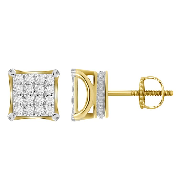 1/4ctw Diamond Cluster Stud Earrings