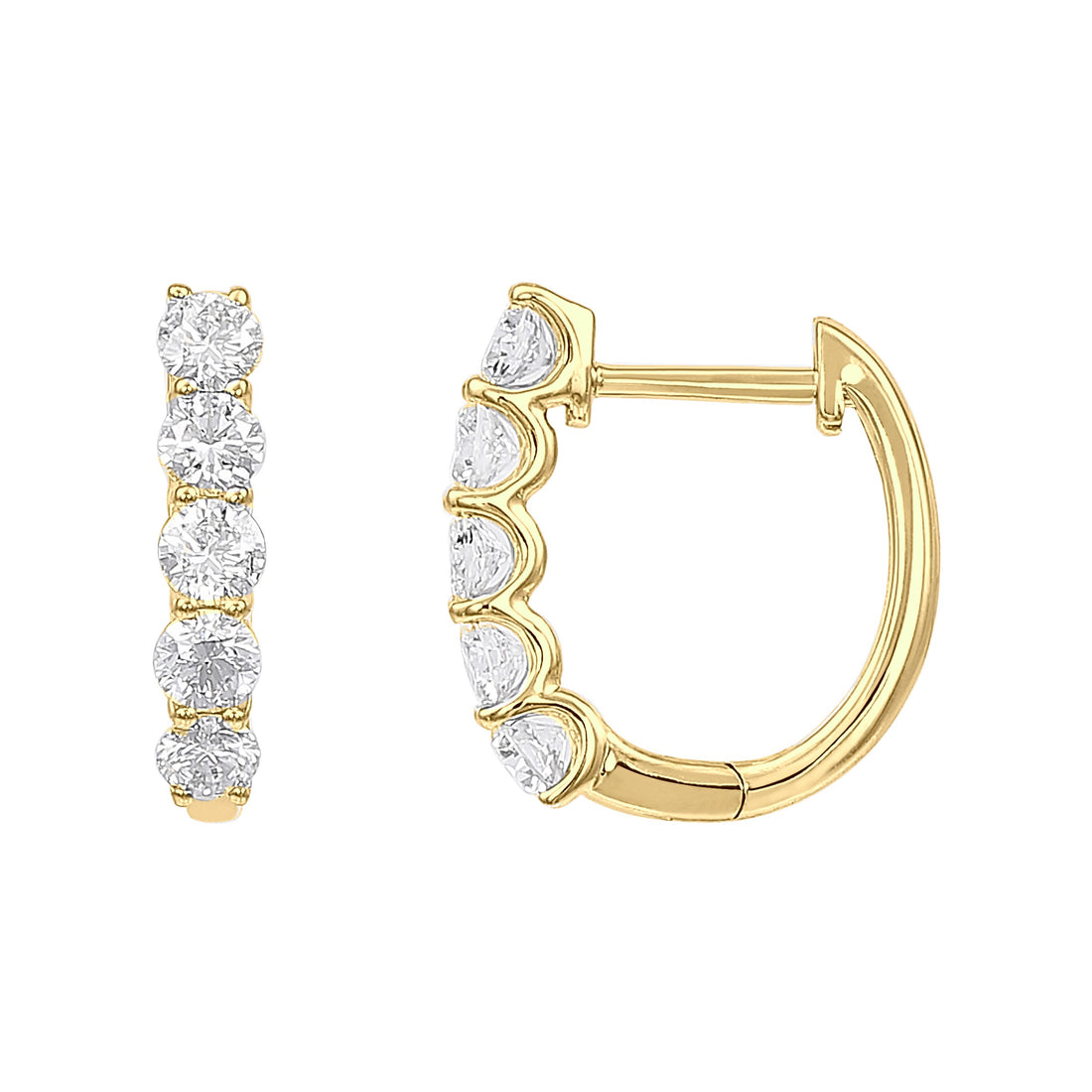 1ctw Lab Grown Diamond Hoop Earrings