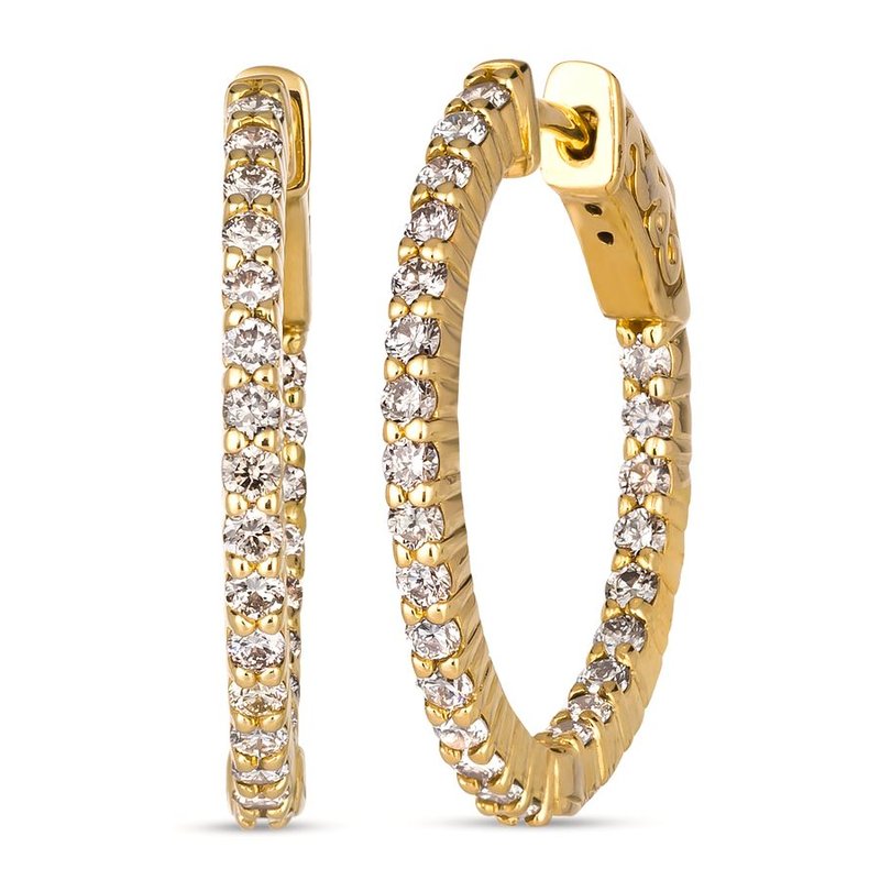 Le Vian In &amp; Out Diamond Hoop Earrings