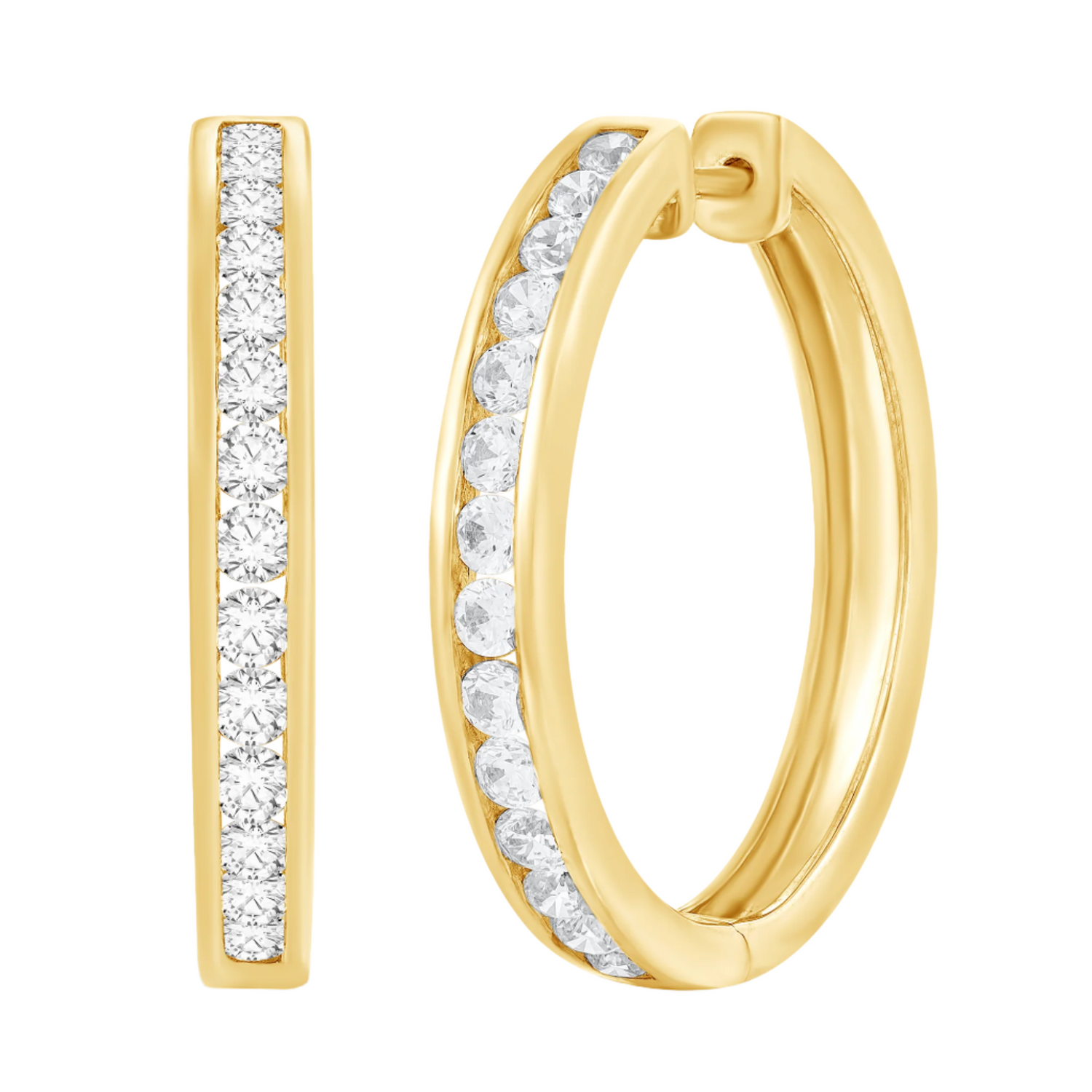 1ctw Diamond Hoop Earrings