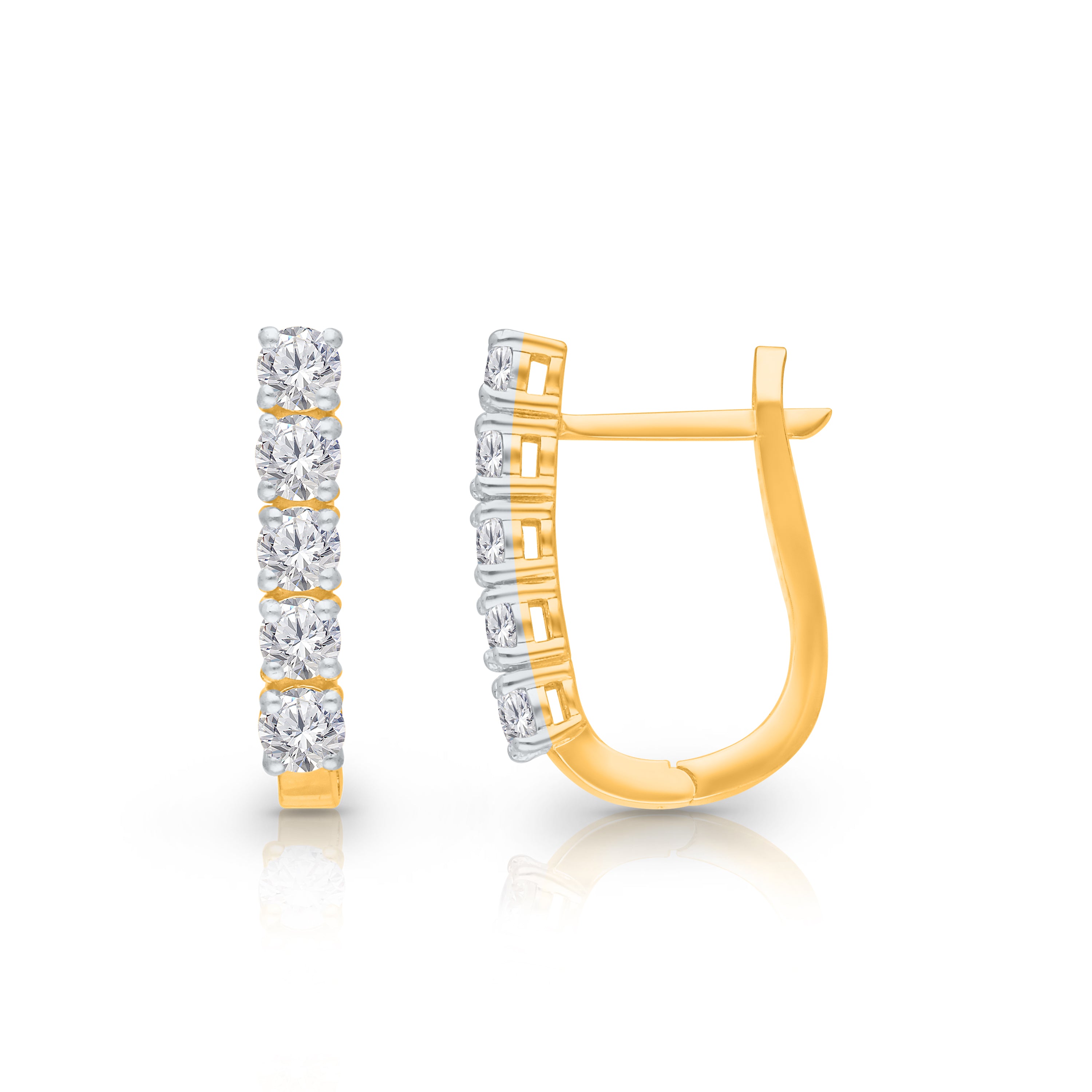 Kallati .80ctw Lab Grown Diamond Hoop Earrings