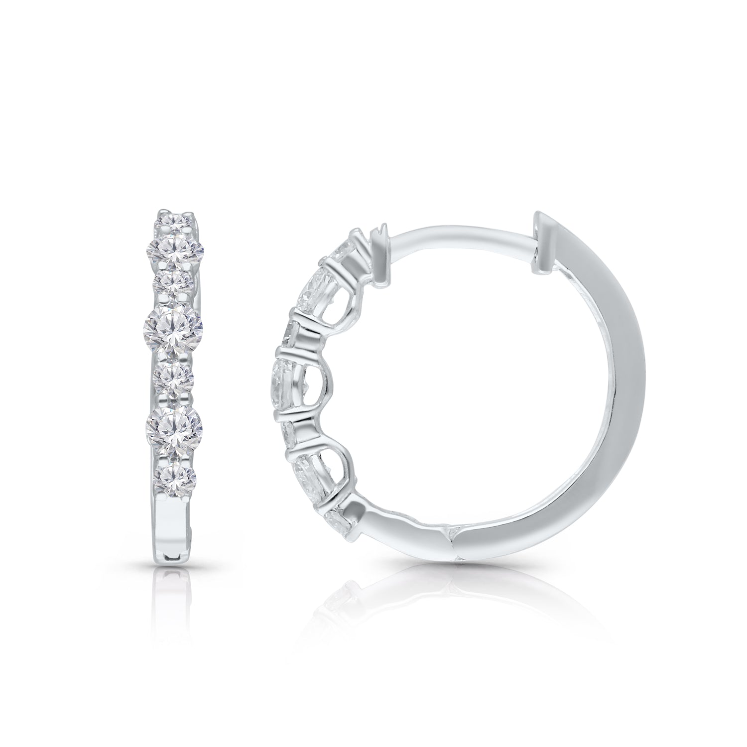 Kallati .60ctw Lab Grown Diamond Hoop Earrings