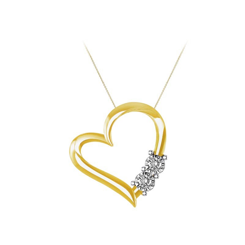 .10ctw Diamond Heart Pendant