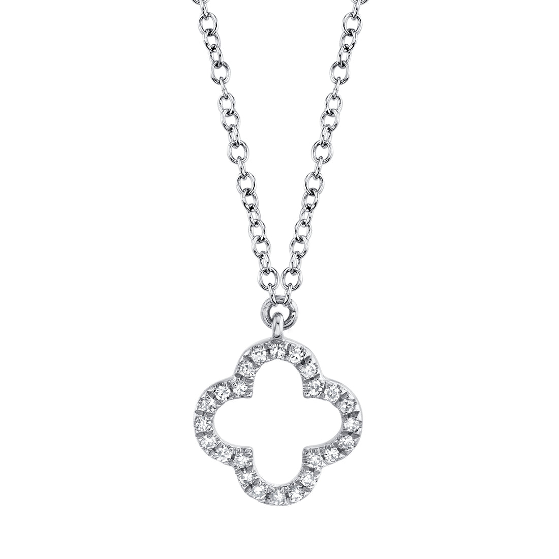 Shy Creation .08ctw Diamond Clover Pendant