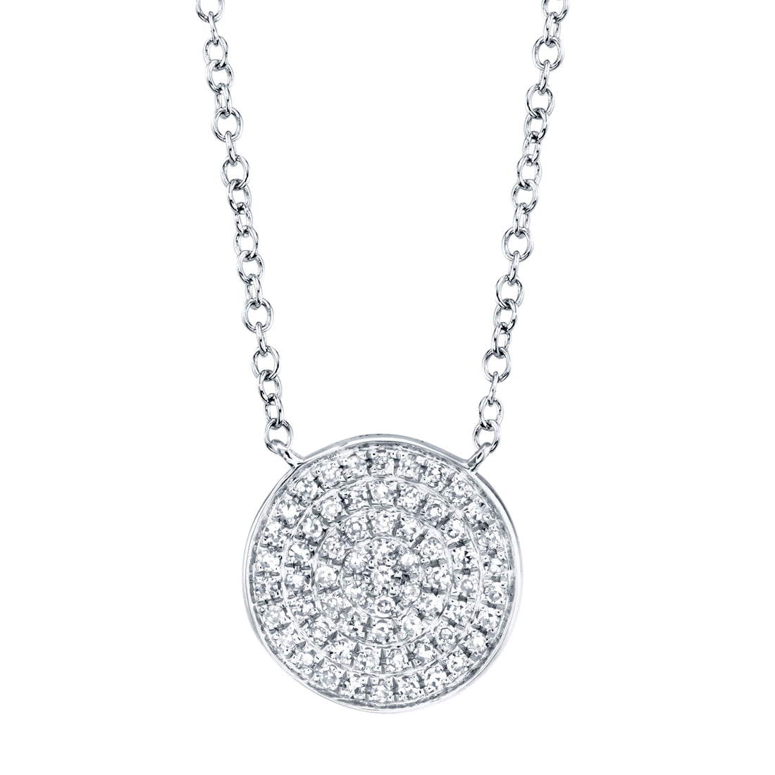 Shy Creation .15ctw Diamond Pave Circle Necklace