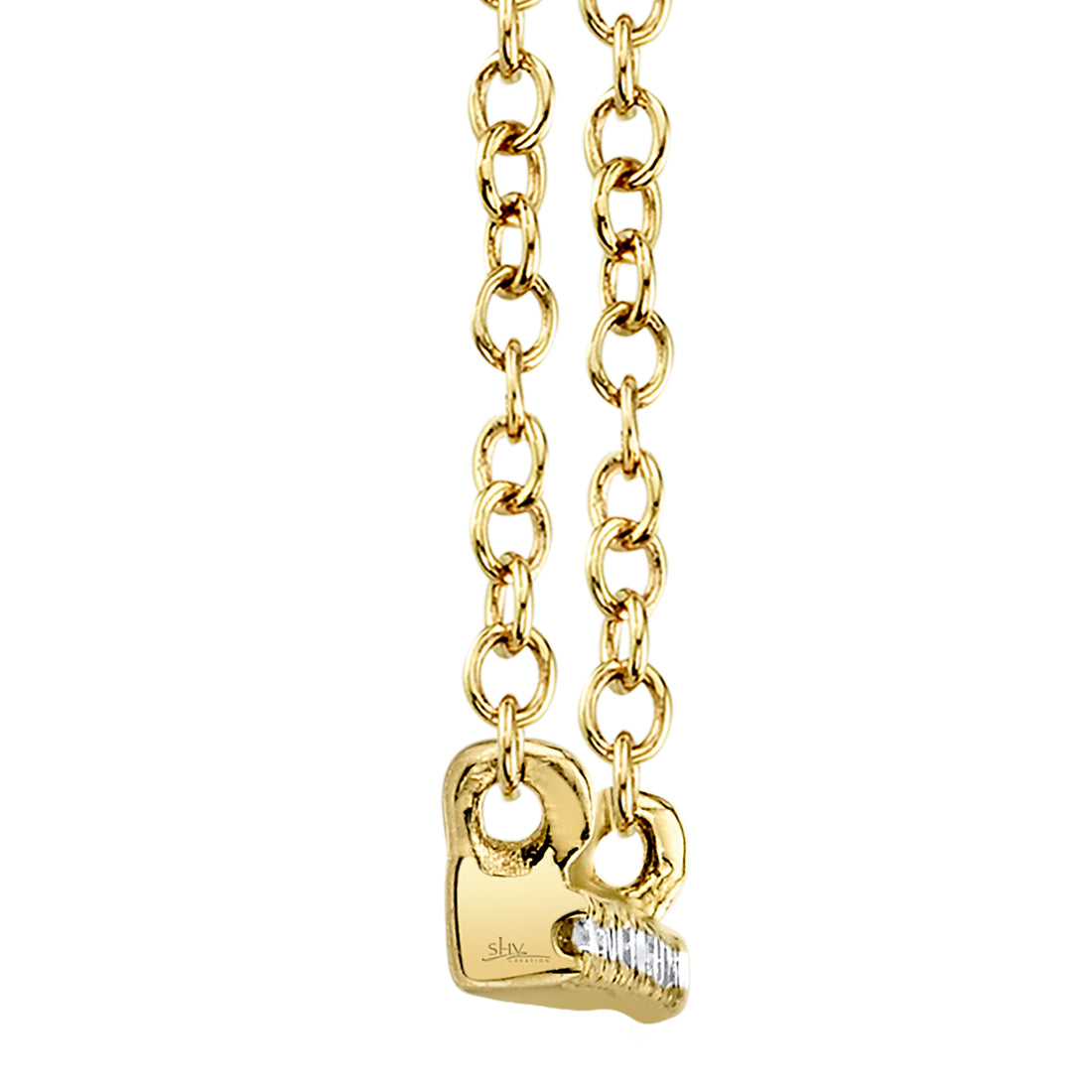 Shy Creation .08ctw Diamond Bar Necklace