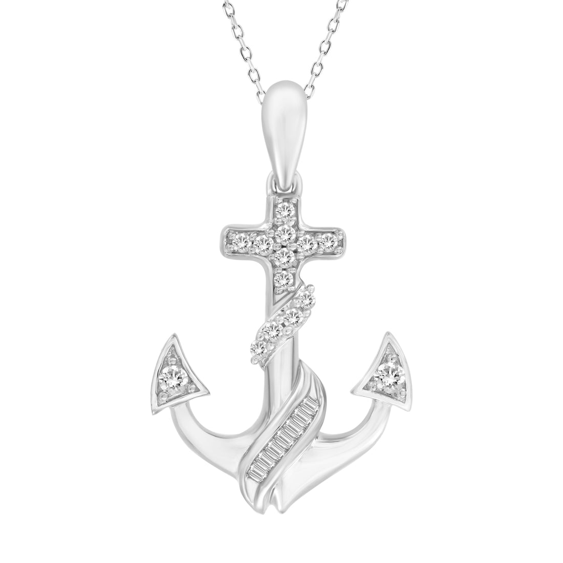 .16ctw Diamond Anchor Pendant