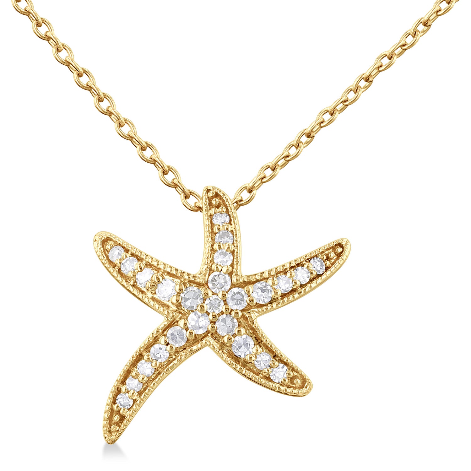 Ashi .10ctw Diamond Starfish Pendant