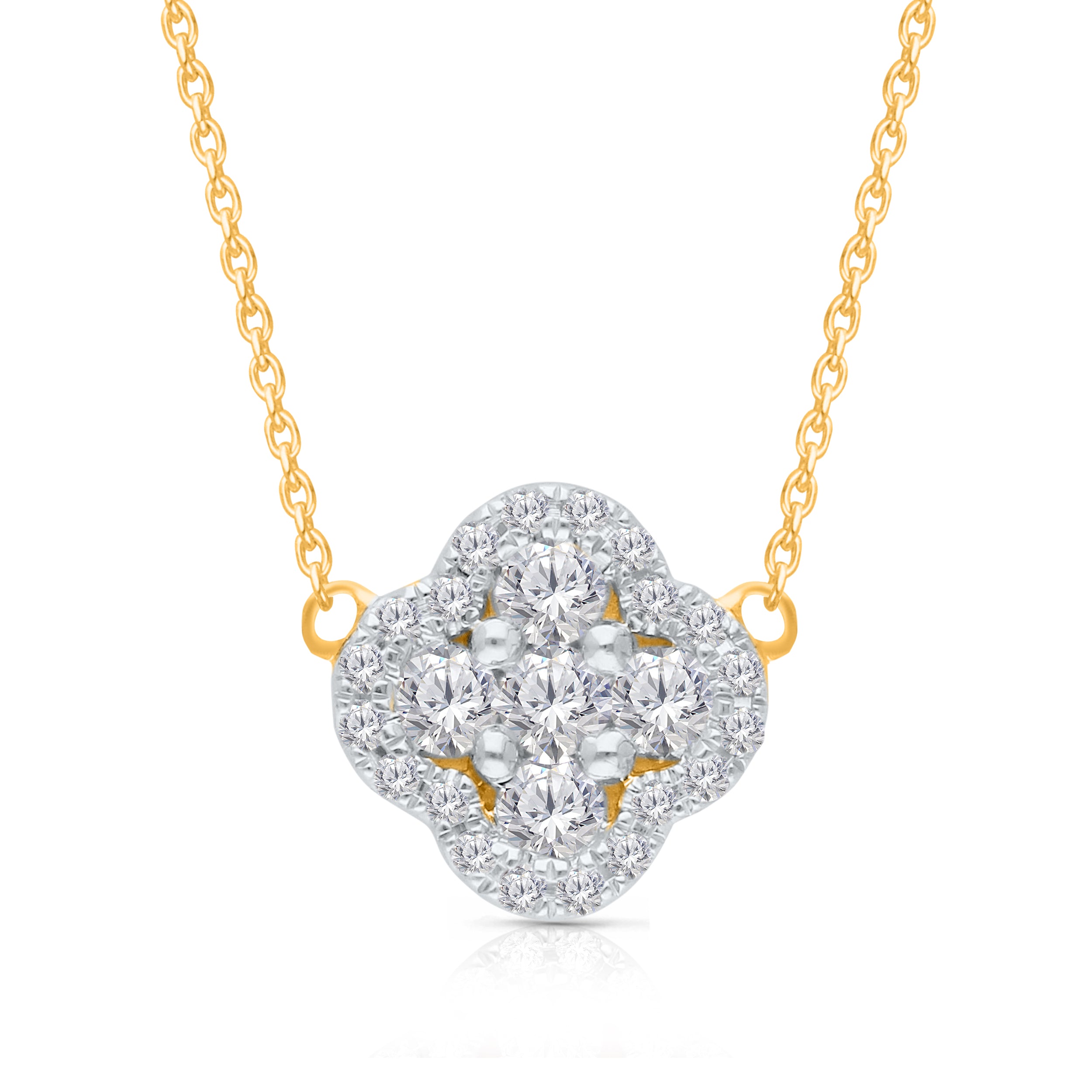 Kallati .65ctw Lab Grown Diamond Cluster Necklace