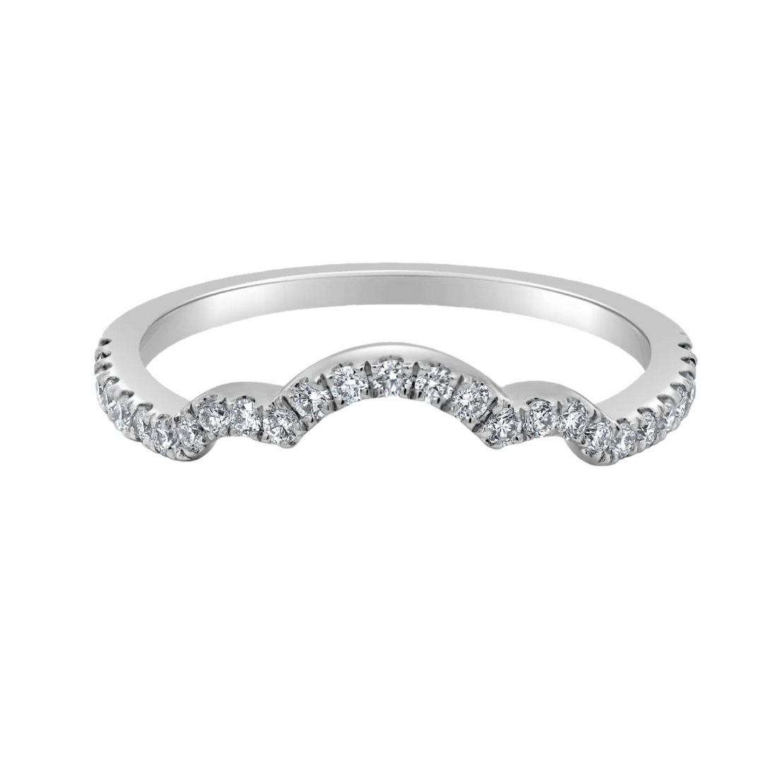 1/4ctw Lab Grown Curved Diamond Band