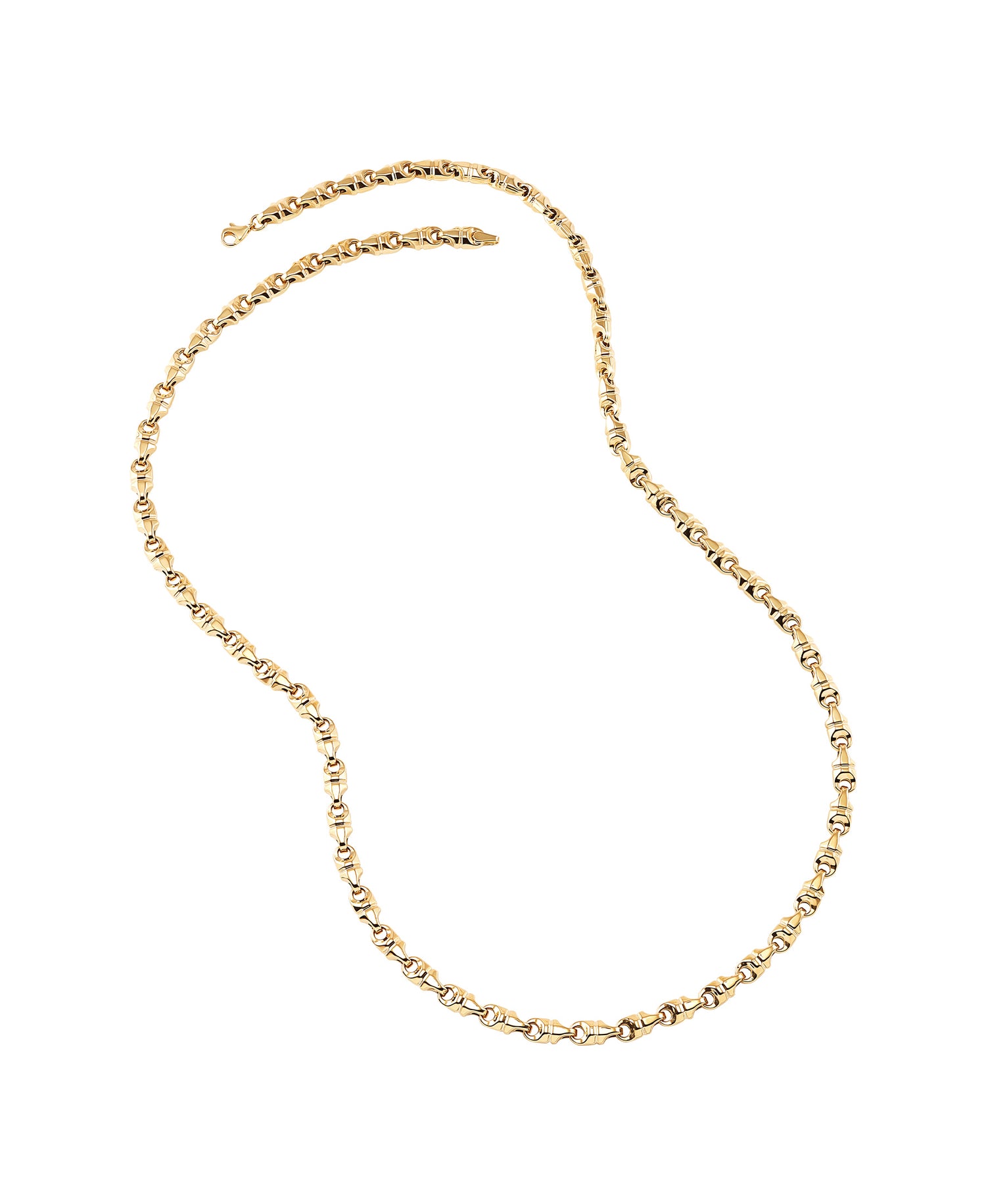 24&quot; 2mm Polished Diamond Cut Link Chain Necklace