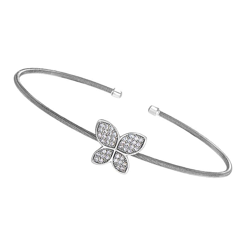 Bella Cavo Diamond Butterfly Cuff Bracelet