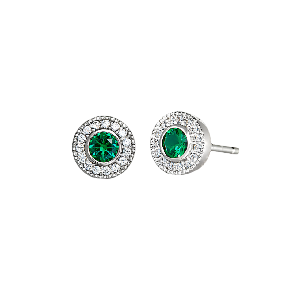 Birth Gems Emerald Earrings