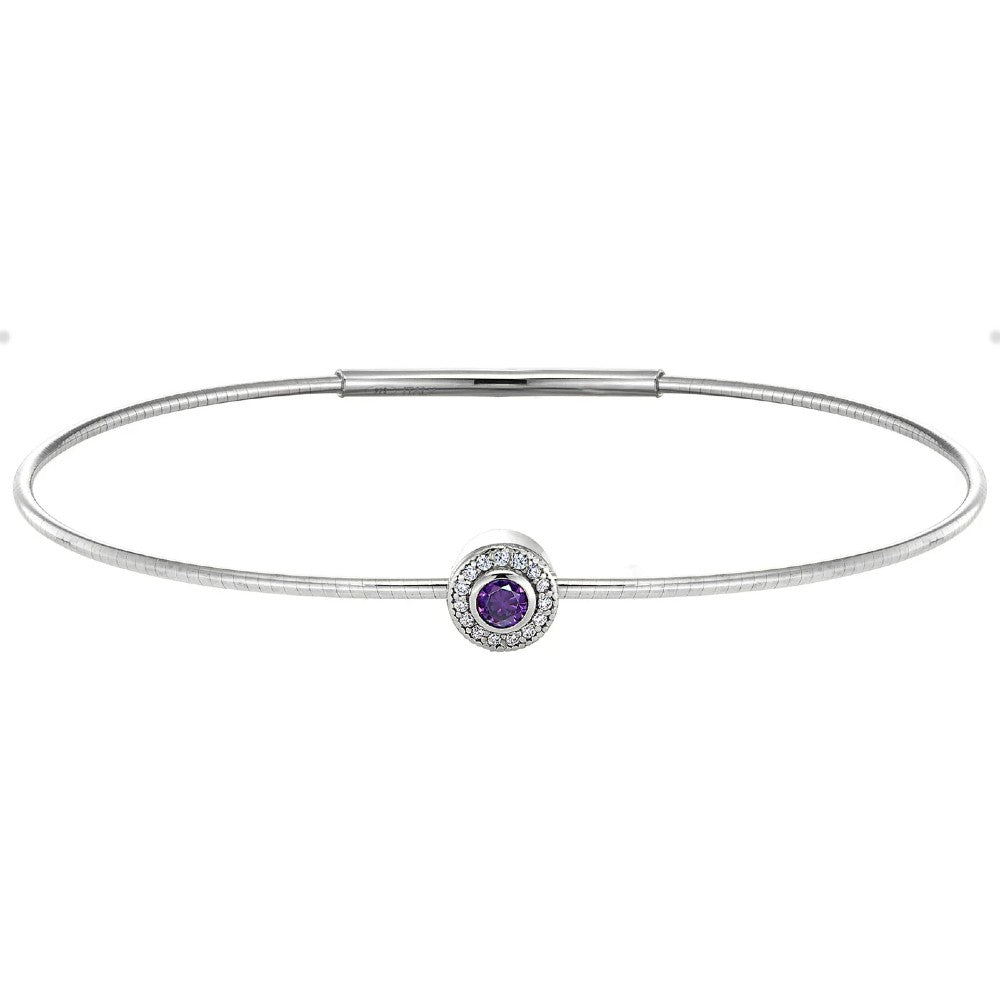 Birth Gems Amethyst Bangle