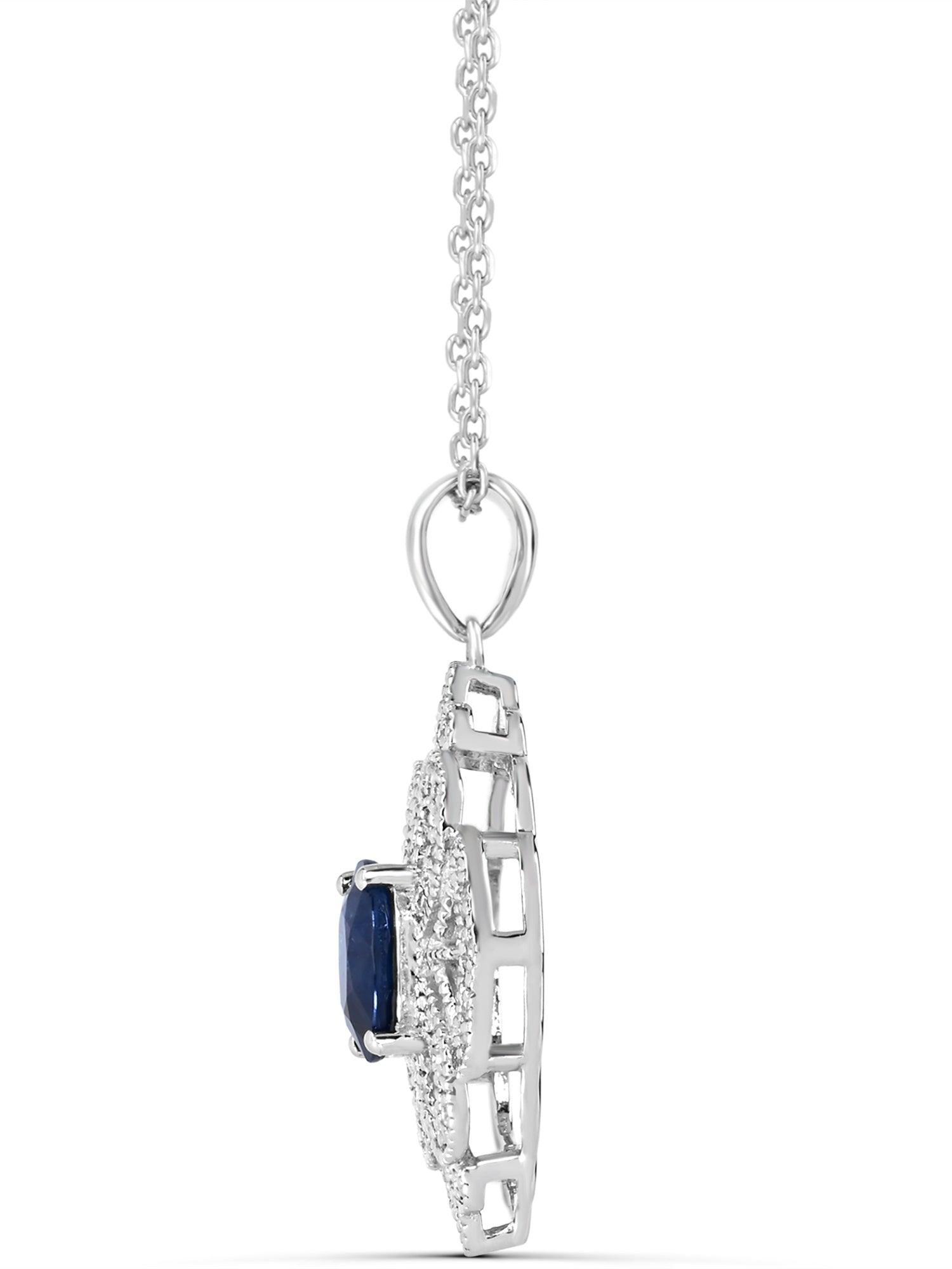 Diamond Sapphire Antique Style Pendant