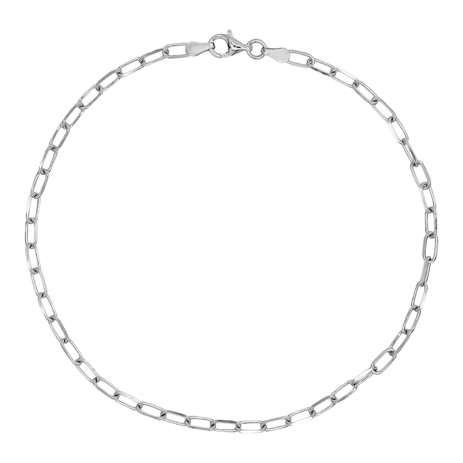 10&quot; 3.2mm Paperclip Anklet