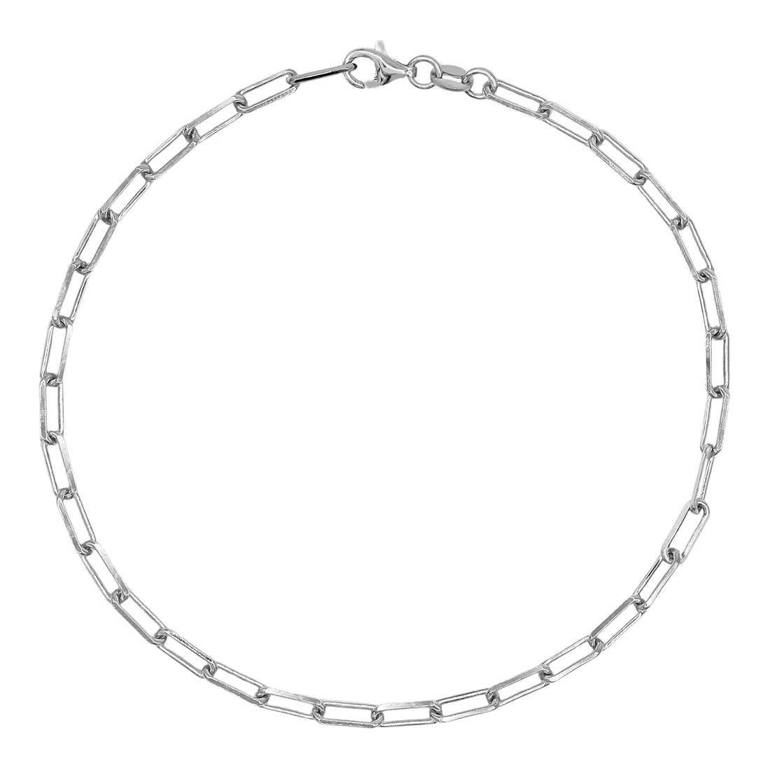 10&quot; 4mm Paperclip Anklet