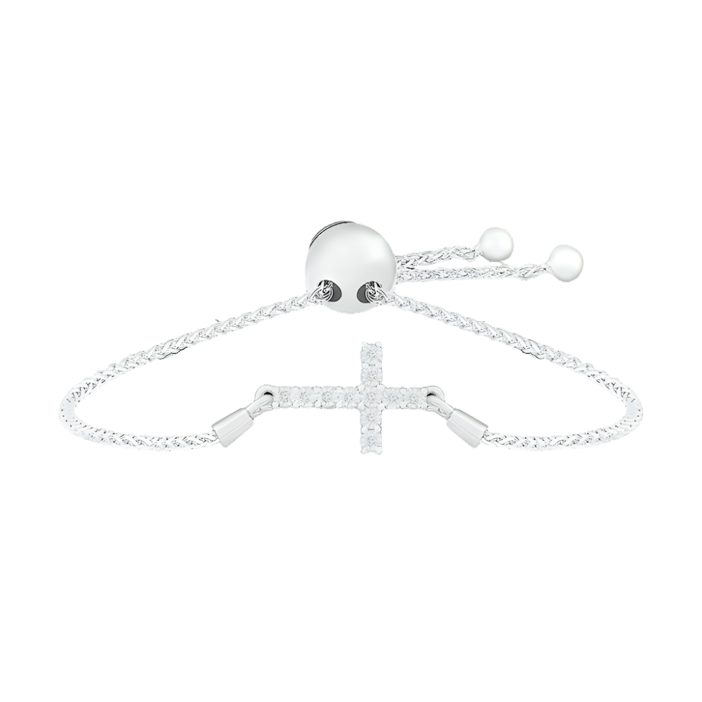 .05ctw Diamond Cross Bolo Bracelet